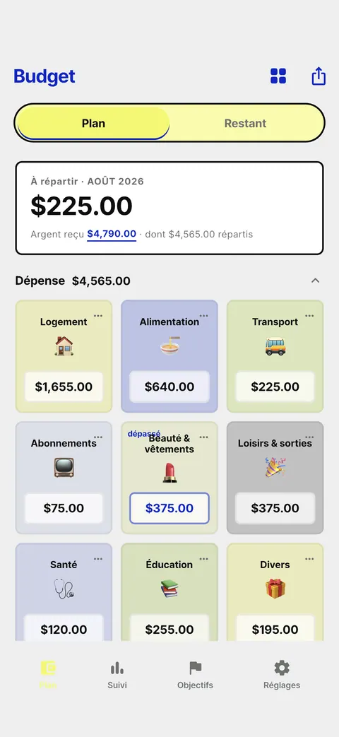 Budget plan